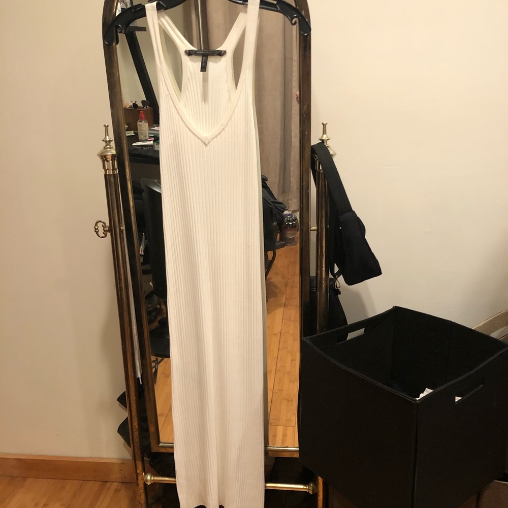 Ribbed Cream Dress